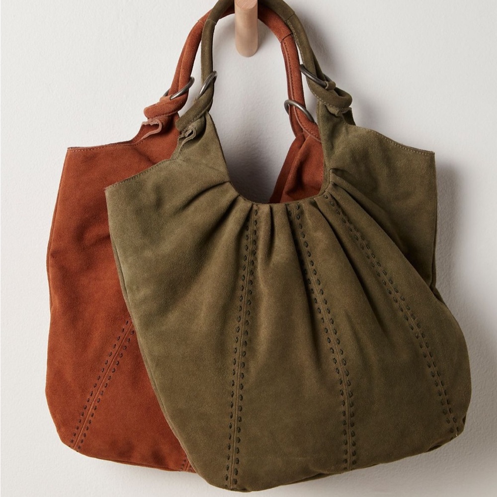 Free People Suede Scrunch Tote - Picture 2 of 9